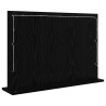 Miroir de Maquillage avec Lumières LED Chêne Noir 80x55x18 cm 