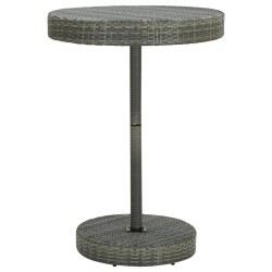 Table de jardin Gris 75,5x106 cm Résine tressée 