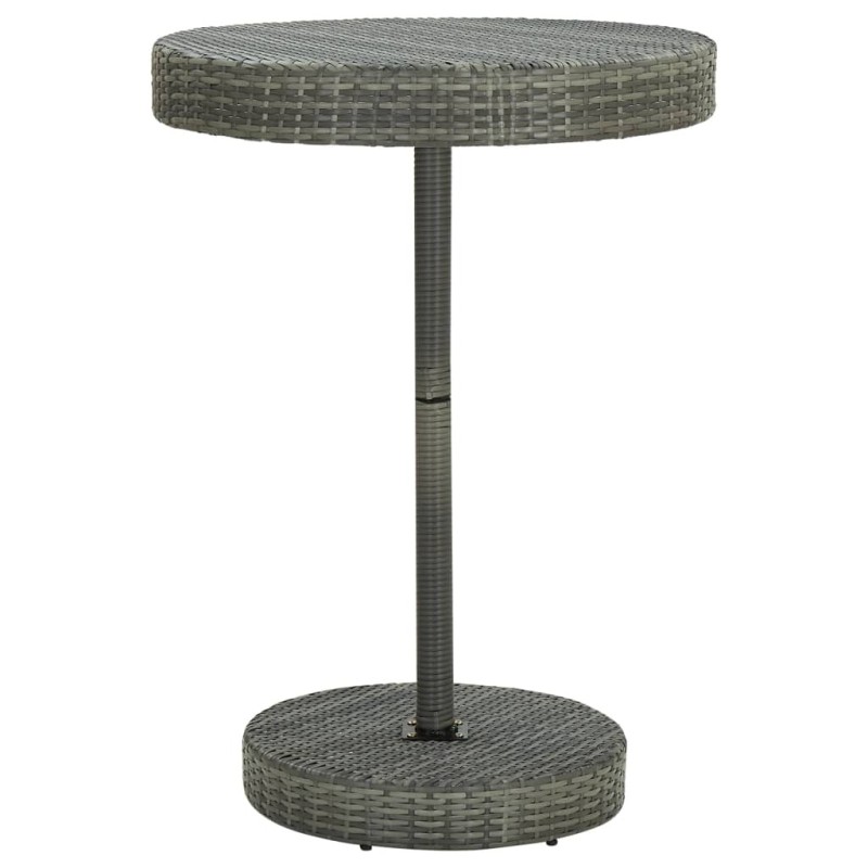 Table de jardin Gris 75,5x106 cm Résine tressée Table de jardin Gris 75,5x106 cm Résine tressée