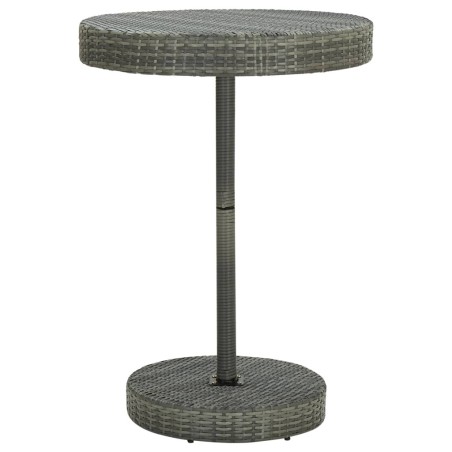 Table de jardin Gris 75,5x106 cm Résine tressée 