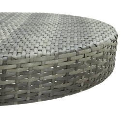 Table de jardin Gris 75,5x106 cm Résine tressée 
