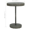 Table de jardin Gris 75,5x106 cm Résine tressée 