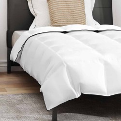 Couette avec oreiller 2 pcs Blanc 155 x 200 cm Bas 