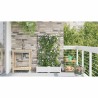 Pots de jardin Treillis avec stockage Blanc 80 x 40 x 126 cm Plastique 