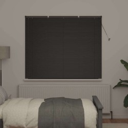 Store de Fenêtre avec des rideaux Autre Noir 80 x 130 cm Aluminium 