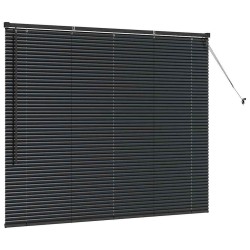 Store de Fenêtre avec des rideaux Autre Noir 80 x 130 cm Aluminium 