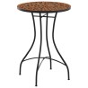 Table de bistro mosaïque terre cuite Ø50x70 cm céramique 