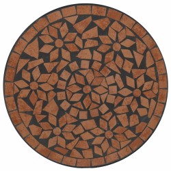 Table de bistro mosaïque terre cuite Ø50x70 cm céramique 