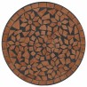 Table de bistro mosaïque terre cuite Ø50x70 cm céramique 