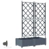 Jardinières de jardin 1 pc Treillis Gris clair 80 x 40 x 126 cm 