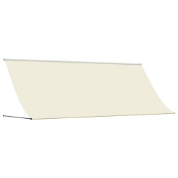 Auvent rétractable crème 350x150 m tissu et acier 