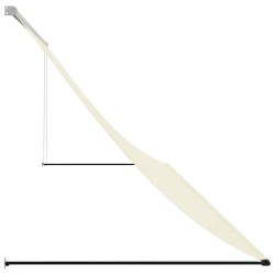 Auvent rétractable crème 350x150 m tissu et acier 