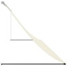 Auvent rétractable crème 350x150 m tissu et acier 