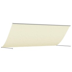 Auvent rétractable crème 350x150 m tissu et acier 