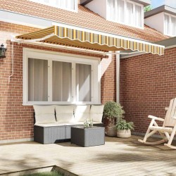 Tissu de remplacement pour store pour cadre de 3,5x2 m Multicolore Rayé 