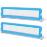 Barrière de lit de sécurité pour tout-petits 2pcs Bleu 150x42cm 