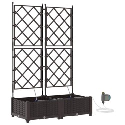 Jardinières de jardin 1 pc Marron 80 x 40 x 126 cm Plastique 