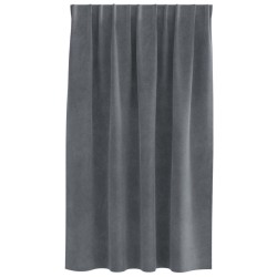 Rideaux opaques avec bande de sommet 2 pcs en velours gris clair super 