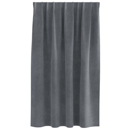 Rideaux opaques avec bande de sommet 2 pcs en velours gris clair super 