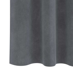Rideaux opaques avec bande de sommet 2 pcs en velours gris clair super 