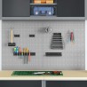 Panneaux perforés 2 pcs avec 8 accessoires Gris 50x60 cm Acier 
