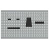 Panneaux perforés 2 pcs avec 8 accessoires Gris 50x60 cm Acier 