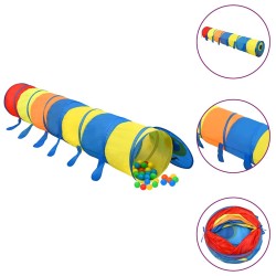 Tunnel de jeu pour enfants avec 250 balles Multicolore 245 cm 