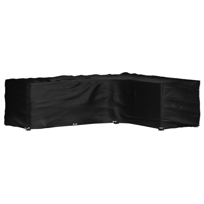 Housse de salon de jardin en forme de L 18 œillets 285x220x80cm Housse de salon de jardin en forme de L 18 œillets 285x220x80cm
