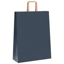 Sacs en papier 250 pcs avec poignées bleu 32x12x42 cm 