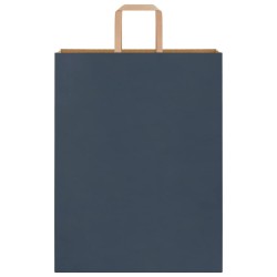 Sacs en papier 250 pcs avec poignées bleu 32x12x42 cm 