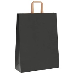 Sacs en papier 250 pcs avec poignées noir 32x12x42 cm 