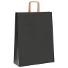 Sacs en papier 250 pcs avec poignées noir 32x12x42 cm 