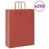 Sacs en papier 250 pcs avec poignées rouge 32x12x42 cm 