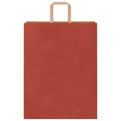 Sacs en papier 250 pcs avec poignées rouge 32x12x42 cm 