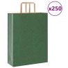 Sacs en papier 250 pcs avec poignées vert 32x12x42 cm 