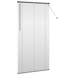 Store de Fenêtre avec des rideaux Autre Noir 80 x 130 cm Aluminium 