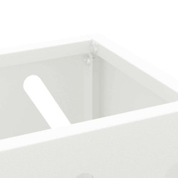 Support de parapluie blanc 28x12x41 cm en acier 