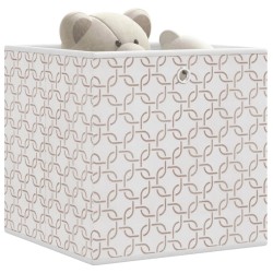 Boîtes de rangement pliables 10 pcs crème tissu intissé 