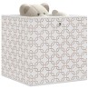Boîtes de rangement pliables 10 pcs crème tissu intissé 