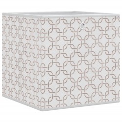 Boîtes de rangement pliables 10 pcs crème tissu intissé 