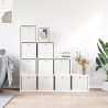 Boîtes de rangement pliables 10 pcs crème tissu intissé 