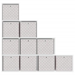 Boîtes de rangement pliables 10 pcs crème tissu intissé 