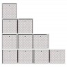 Boîtes de rangement pliables 10 pcs crème tissu intissé 