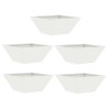 Jardinières bowl , 5 pièces blanches, 35x35x15 cm en acier. 