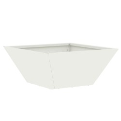Jardinières bowl , 5 pièces blanches, 35x35x15 cm en acier. 