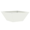 Jardinières bowl , 5 pièces blanches, 35x35x15 cm en acier. 