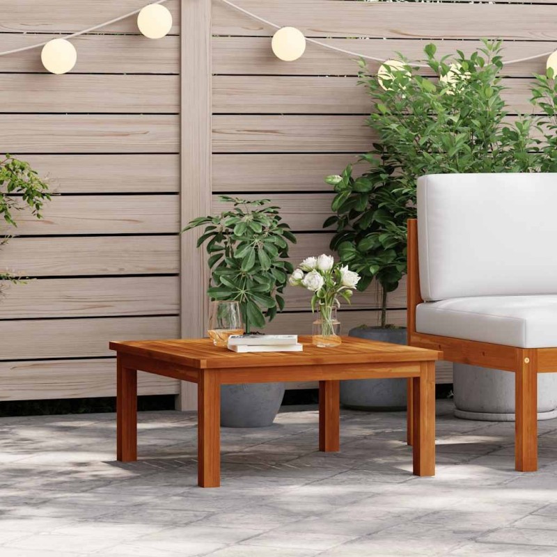 Table de salon de jardin 63x63x30 cm Bois solide d'acacia 