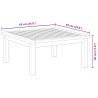 Table de salon de jardin 63x63x30 cm Bois solide d'acacia 