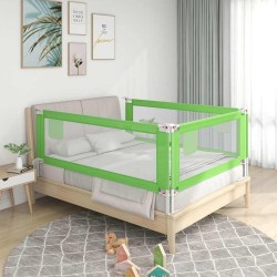 Barrière de sécurité de lit d'enfant Vert 180x25 cm Tissu 