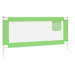 Barrière de sécurité de lit d'enfant Vert 180x25 cm Tissu 